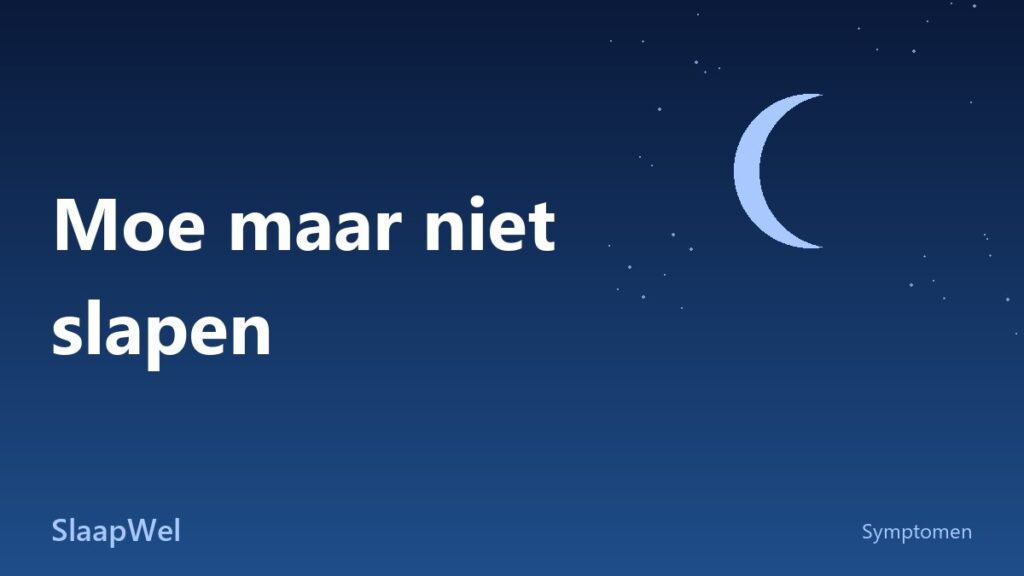 Moe maar niet kunnen slapen: het tired-but-wired effect